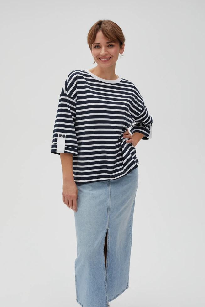 BLUZA DAMSKA L-BL-4607 NAVY
