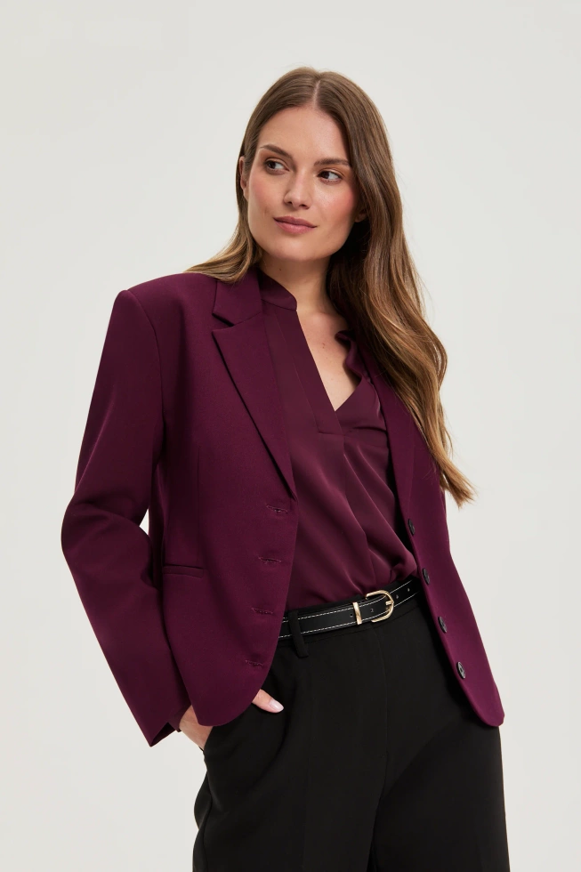 MARYNARKA DAMSKA Z-MR-4812 BURGUNDY-pakiet