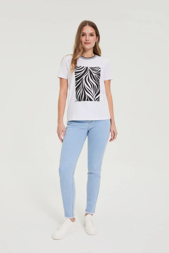 WOMEN'S TSHIRT L-TS-4928 WHITE