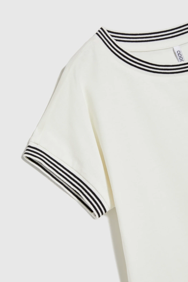 WOMEN'S TSHIRT L-TS-4637 OFF WHITE