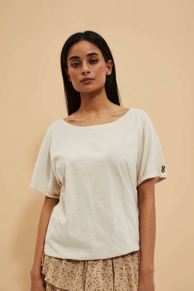 LADIES TSHIRT L-TS-4105 L.BEIGE