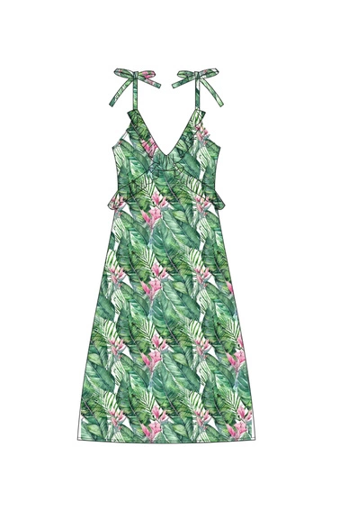 WOMEN'S DRESS L-SU-4954 OFF WHITE-set