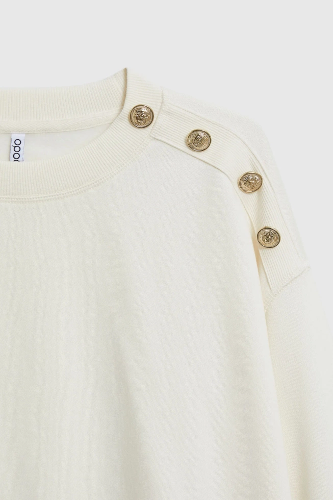 WOMEN'S SWEATSHIRT L-BL-4902 OFF WHITE-set