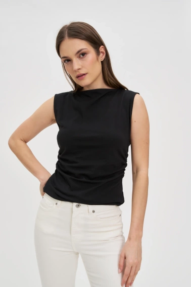 WOMEN'S TOP L-TS-4687 BLACK