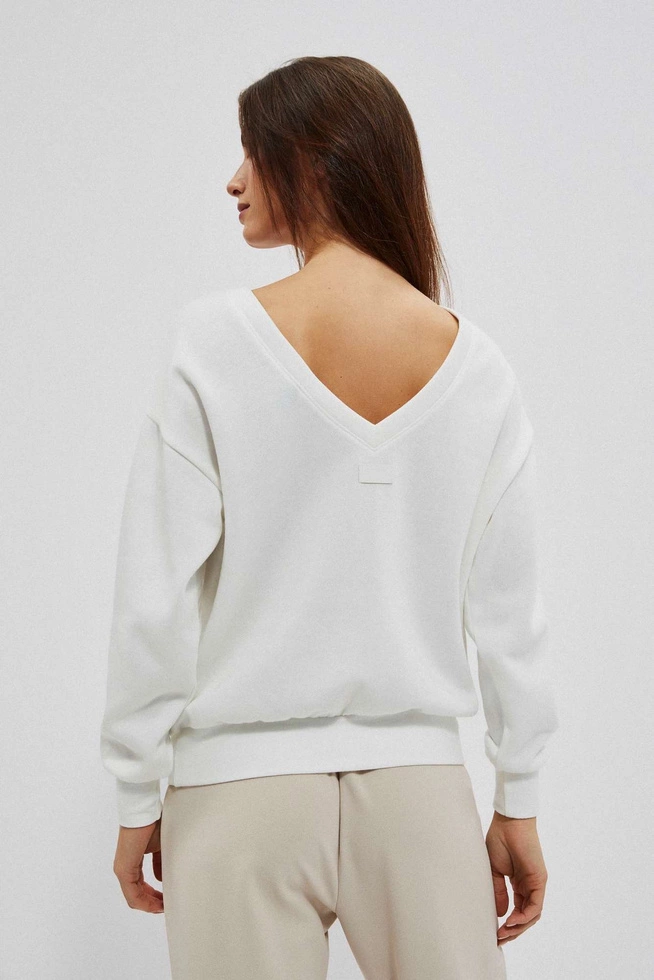 LADIES SWEATSHIRT L-BL-4001 OFF WHITE