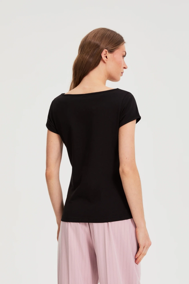 WOMEN'S TSHIRT L-TS-4952 BLACK