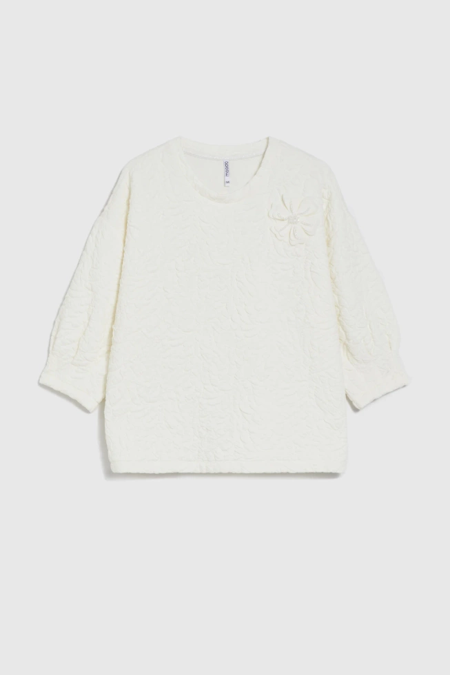 WOMEN'S SWEATSHIRT L-BL-4912 OFF WHITE-set