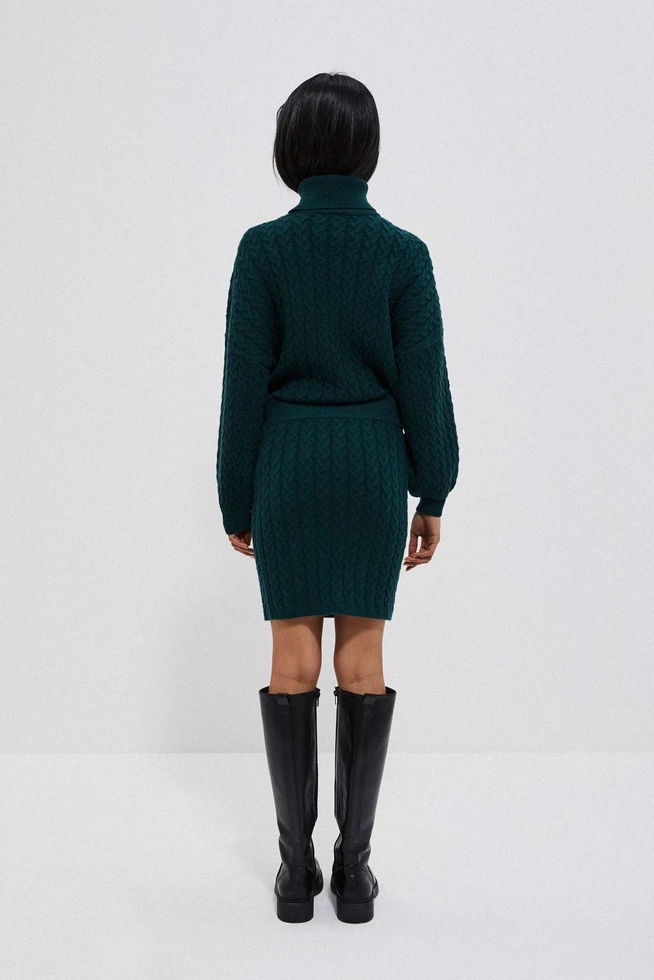 Cable-knit skirt