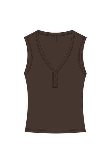 WOMEN'S TOP L-TS-5016 D.BROWN-set