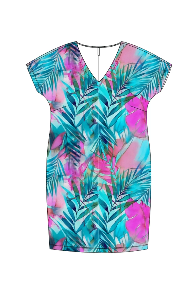 WOMEN'S DRESS L-SU-4938 MULTICOLOUR