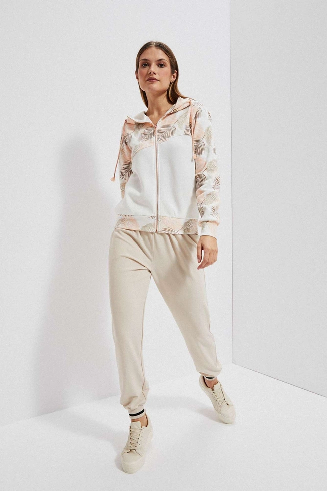 LADIES SWEATSHIRT L-BL-4004 OFF WHITE