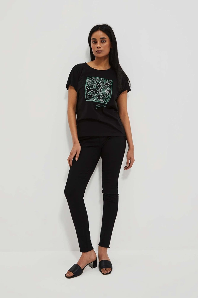 LADIES TSHIRT L-TS-4093 BLACK