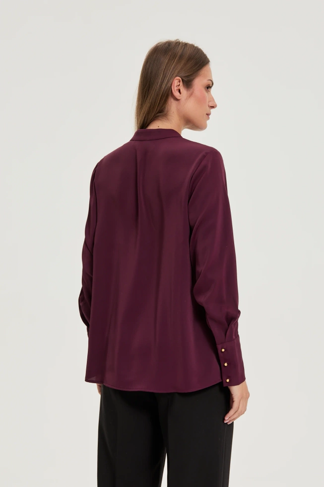WOMEN'S SHIRT Z-KO-4819 BURGUNDY