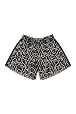 WOMEN'S SHORTS L-SH-4903 BLACK_L.BEIGE-set