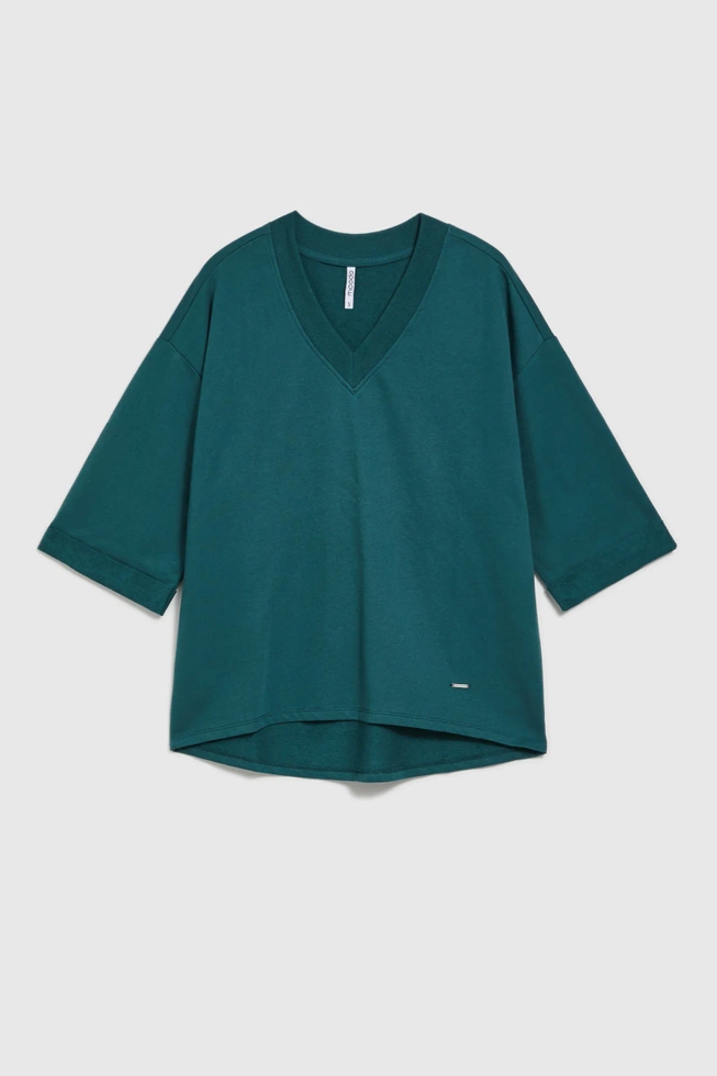 WOMEN'S SWEATSHIRT L-BL-4609 D.GREEN-set