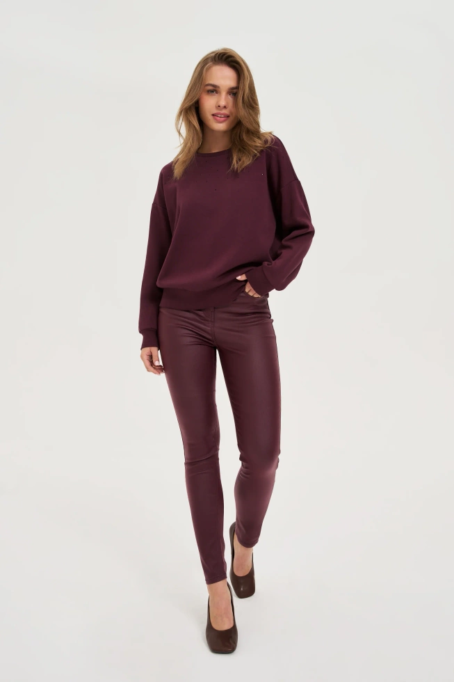 WOMEN'S SWEATSHIRT Z-BL-4823 BURGUNDY