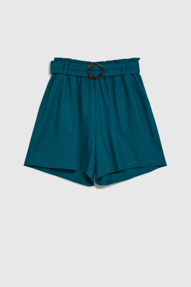 WOMEN'S SHORTS L-SH-4614 D.GREEN