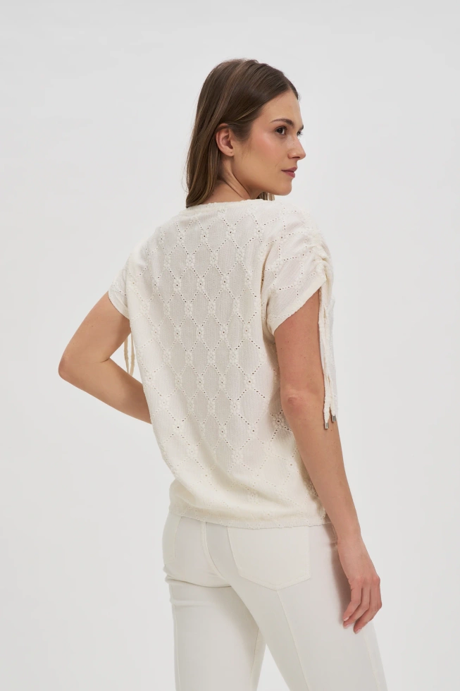 WOMEN'S TSHIRT L-TS-4668 OFF WHITE