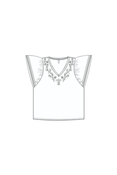 KOSZULKA DAMSKA L-TS-4949 WHITE