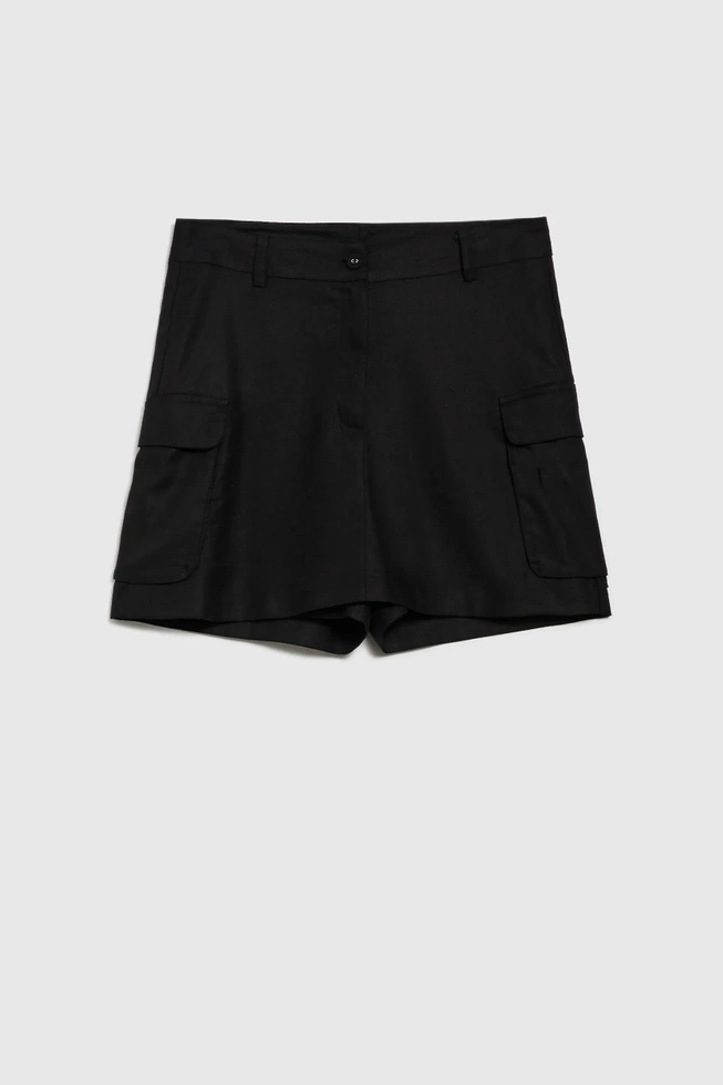 WOMEN'S SHORTS L-SH-4611 BLACK-set