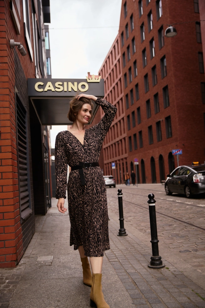 WOMEN'S DRESS Z-SU-4805 COFFEE