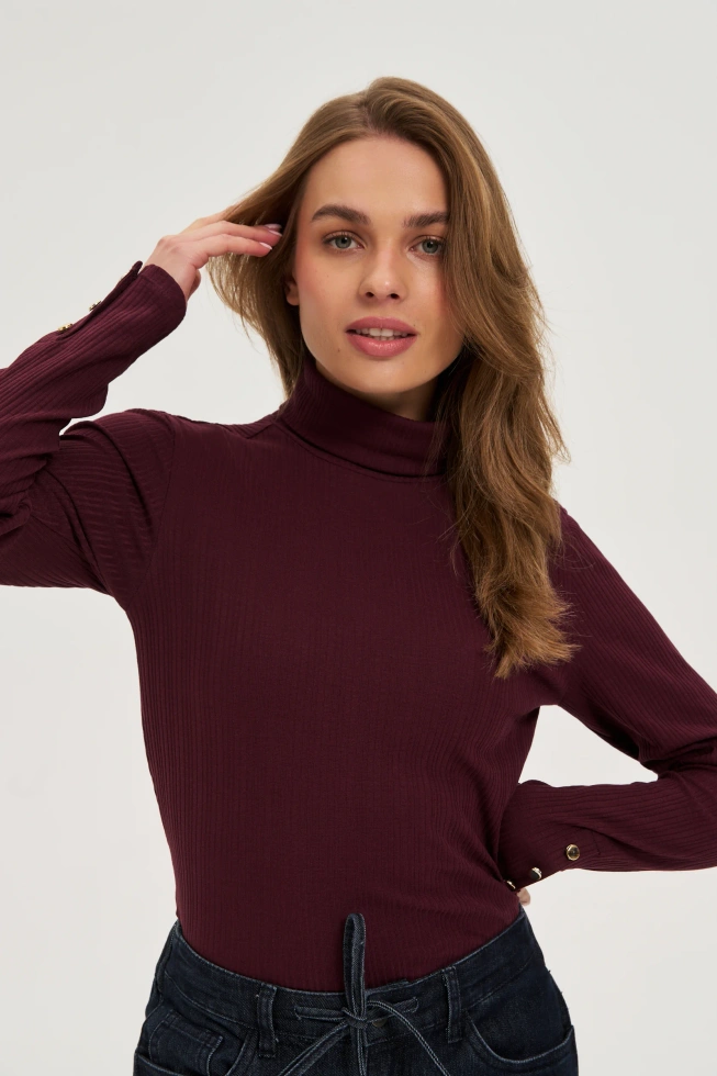 BLUZKA DAMSKA Z-TS-4818 BURGUNDY