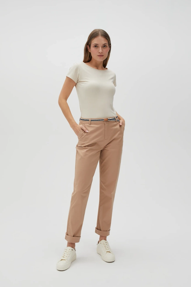 WOMEN'S TSHIRT L-TS-4622 L.BEIGE