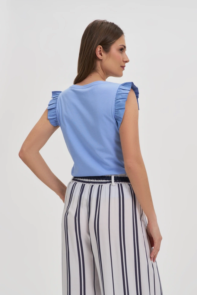 WOMEN'S TSHIRT L-TS-4707 BLUE
