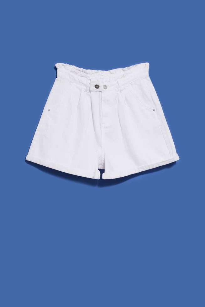 LADIES SHORTS L-SH-4002 OFF WHITE