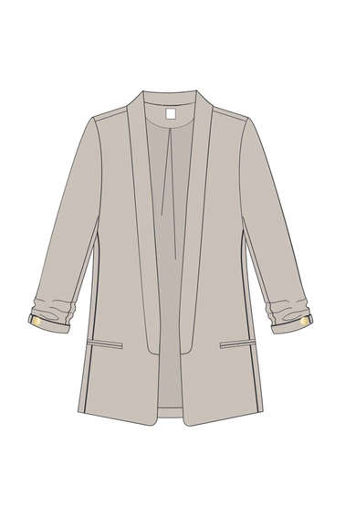 WOMEN'S JACKETS L-MR-4604 L.BEIGE