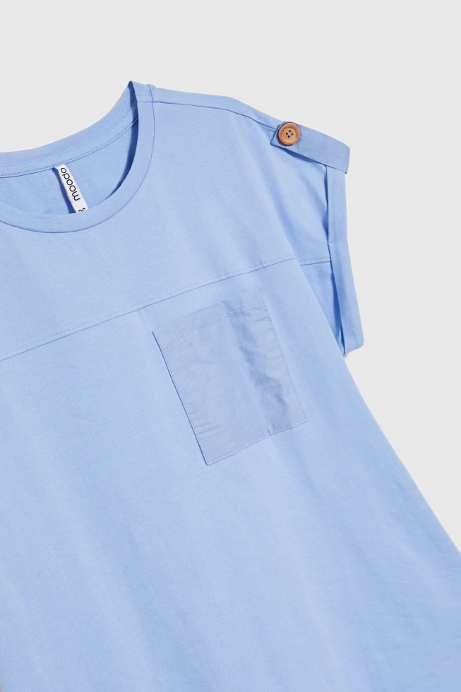 KOSZULKA DAMSKA L-TS-4706 L.BLUE