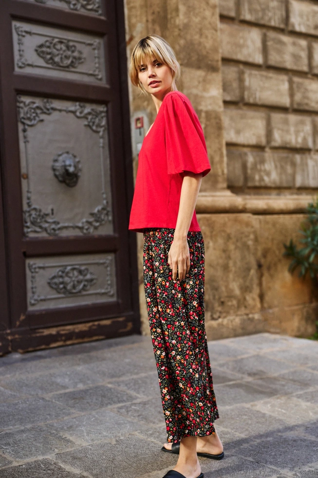 WOMEN'S TSHIRT L-TS-4705 RED-set