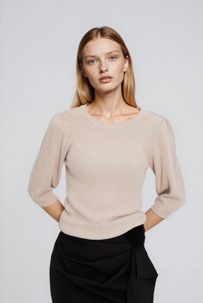 SWETER DAMSKI Z-SW-4865 L.BEIGE-pakiet