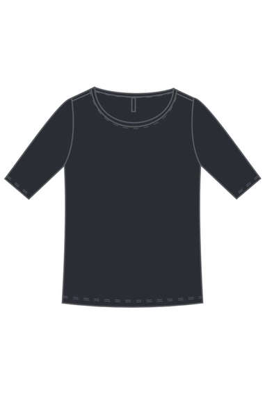 WOMEN'S TSHIRT L-TS-4662 BLACK