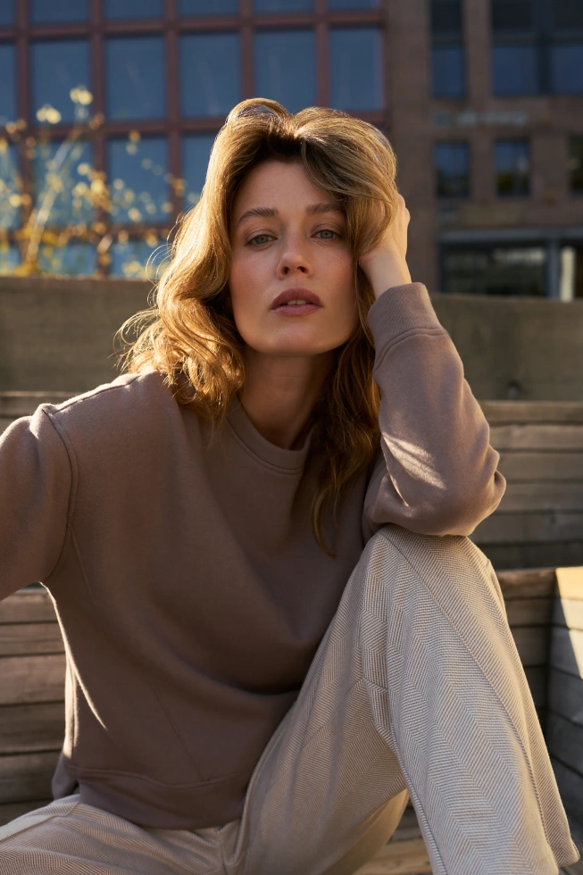 WOMEN'S SWEATSHIRT Z-BL-4814 COFFEE