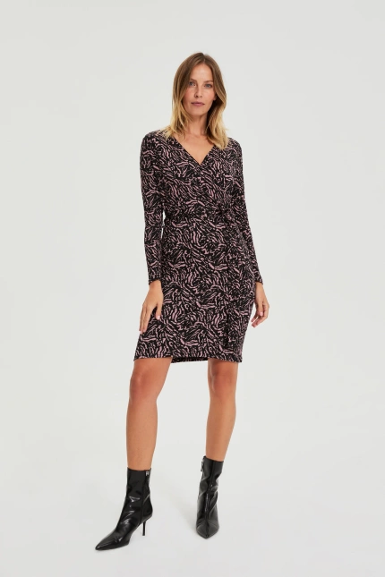 WOMEN'S DRESS L-SU-4905 BLACK