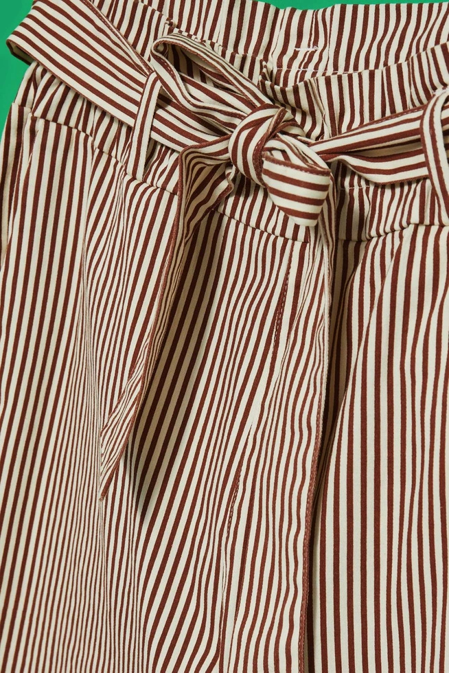 SPODNIE DAMSKIE L-SP-4015 BROWN_OFF WHITE