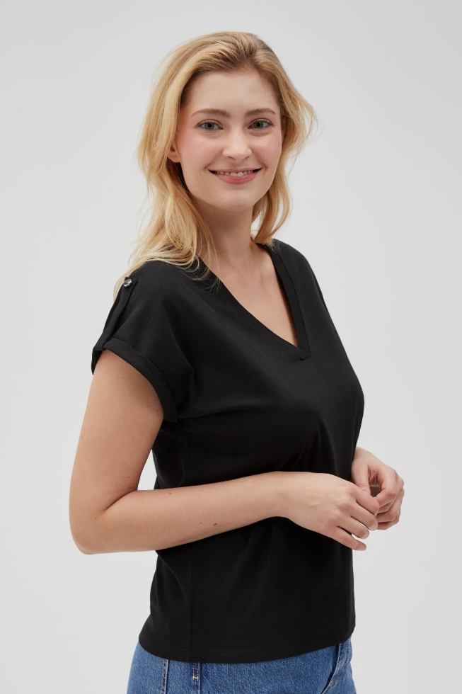 WOMEN'S TSHIRT L-TS-4621 BLACK