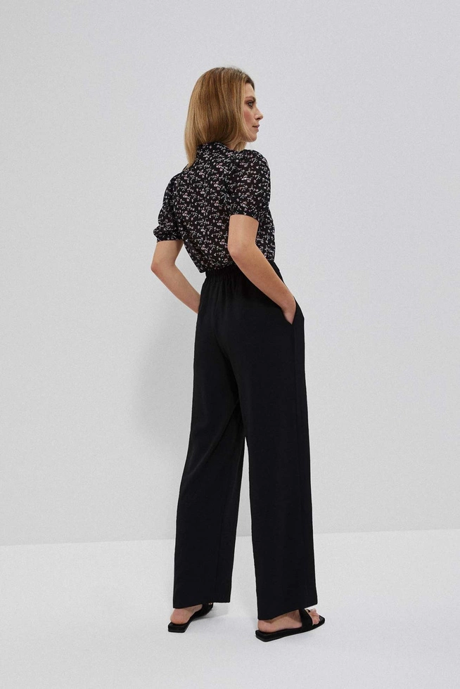 Wide trousers with a high waist
