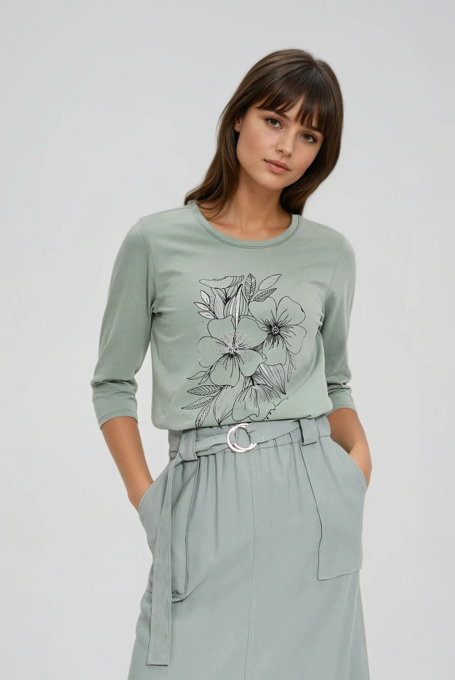 WOMEN'S LONGSLEEVE L-TS-4904 OLIVE