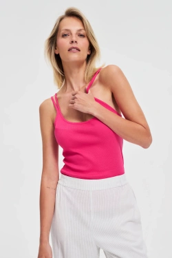 WOMEN'S TOP L-TS-4679 FUCHSIA