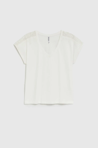 KOSZULKA DAMSKA L-TS-4929 OFF WHITE-pakiet