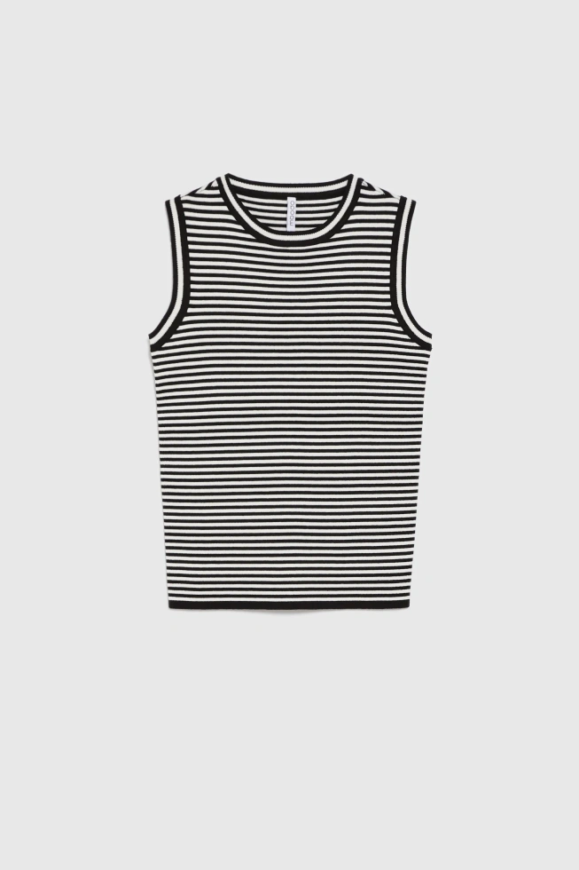 WOMEN'S TOP L-TS-5008 BLACK_WHITE-set