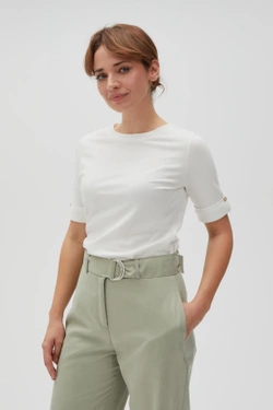 WOMEN'S TSHIRT L-TS-4616 OFF WHITE