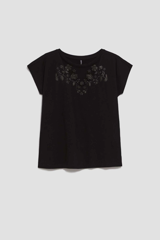 LADIES TSHIRT L-TS-4072 BLACK