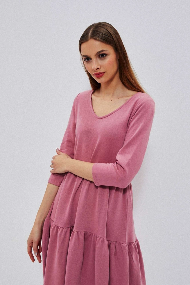 Dress with a frill