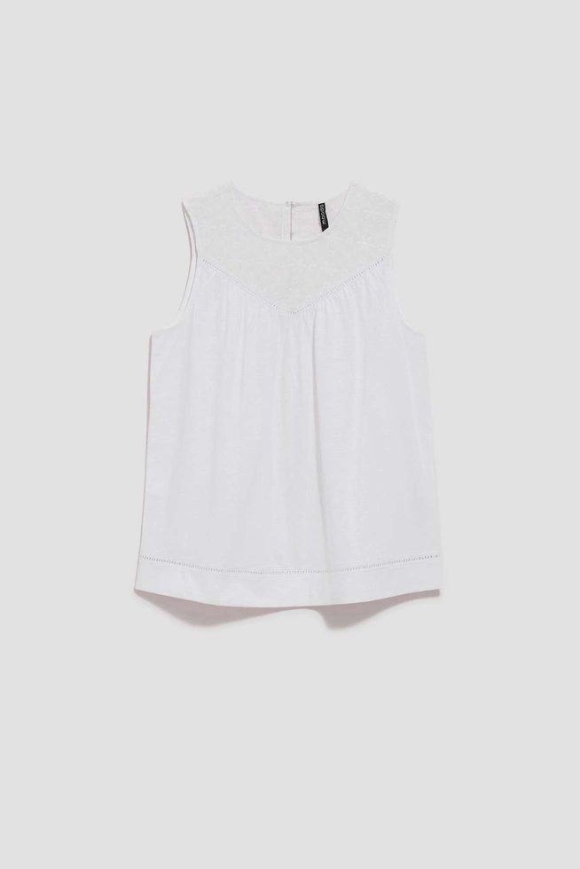 LADIES TOP L-TS-4080 WHITE