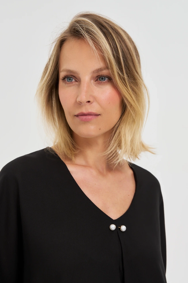 WOMEN'S SHIRT L-KO-4662 BLACK