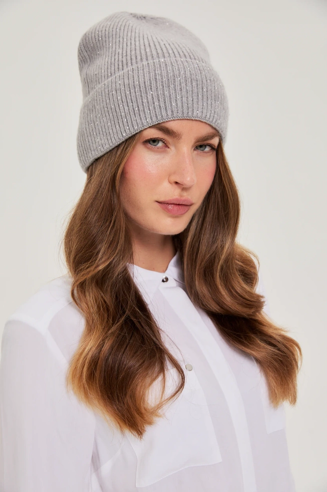 WOMEN'S HAT Z-CZ-4814 D.GREY MEL-set