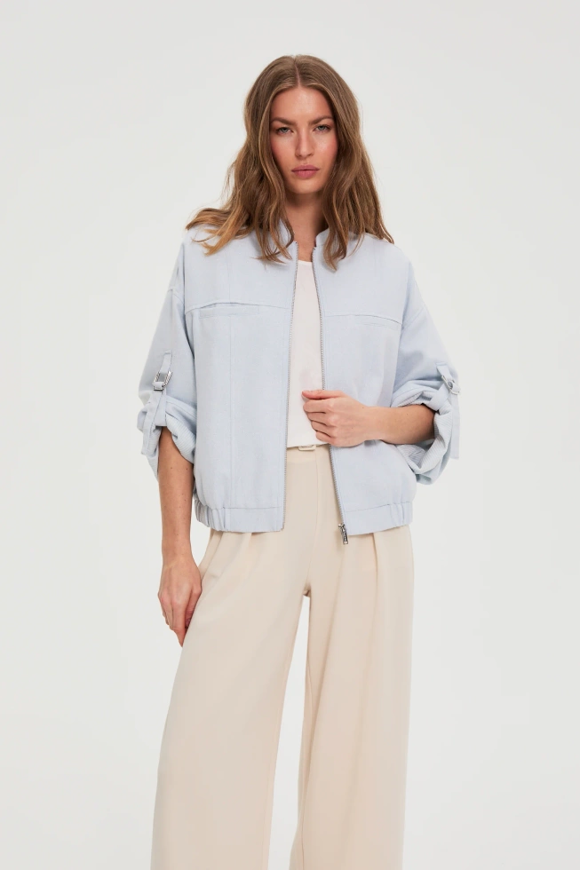 WOMEN'S JACKETS L-KU-4926 L.BLUE